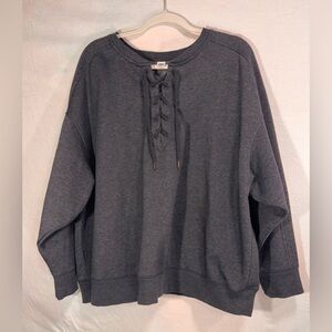 NWOT Old Navy Women’s 3X Black jack lace up Women's Sweat shirt